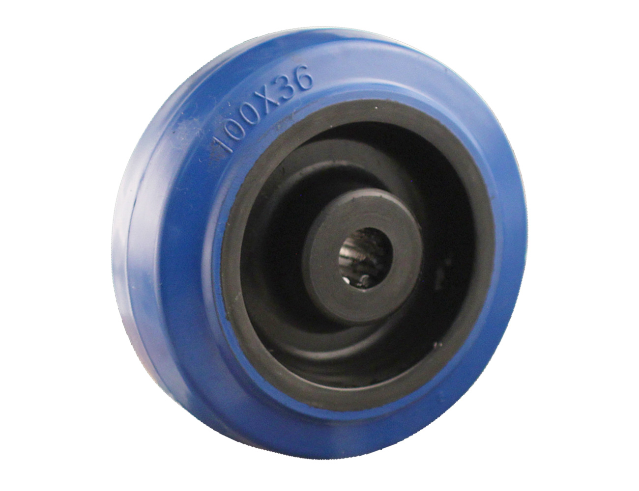 Castors with blue rubber tyre – max 200kg – steel forks